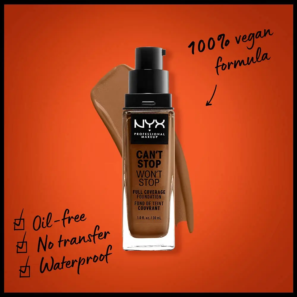NYX PROFESSIONAL MAKEUP Can't Stop Won't Stop Foundation 1.3 fl oz (38 ml) | Full Coverage Matte Finish - view 2