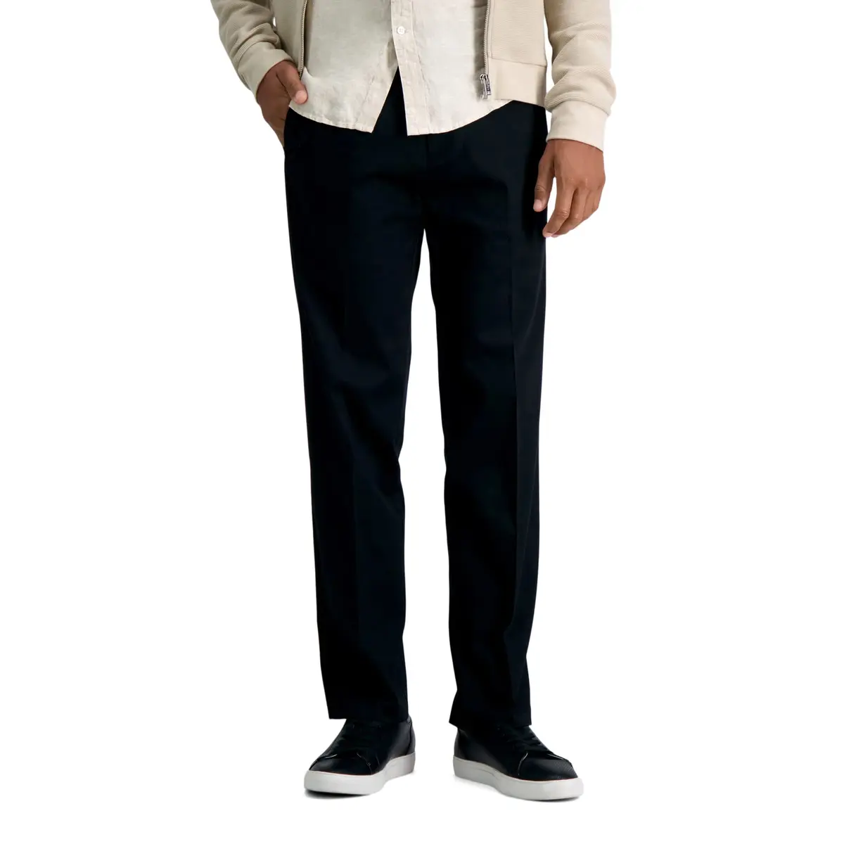 Haggar Men's Straight Fit Premium No Iron Khaki Pant 38W 29L | Classic Business Casual Comfort - main product image
