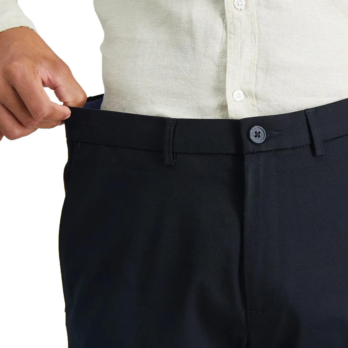 Haggar Men's Straight Fit Premium No Iron Khaki Pant 38W 29L | Classic Business Casual Comfort - view 2