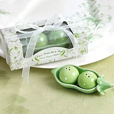 DazzyD XPC-1201 Two Peas in a Pod Salt and Pepper Shakers | Cylindrical Plastic Set - view 2