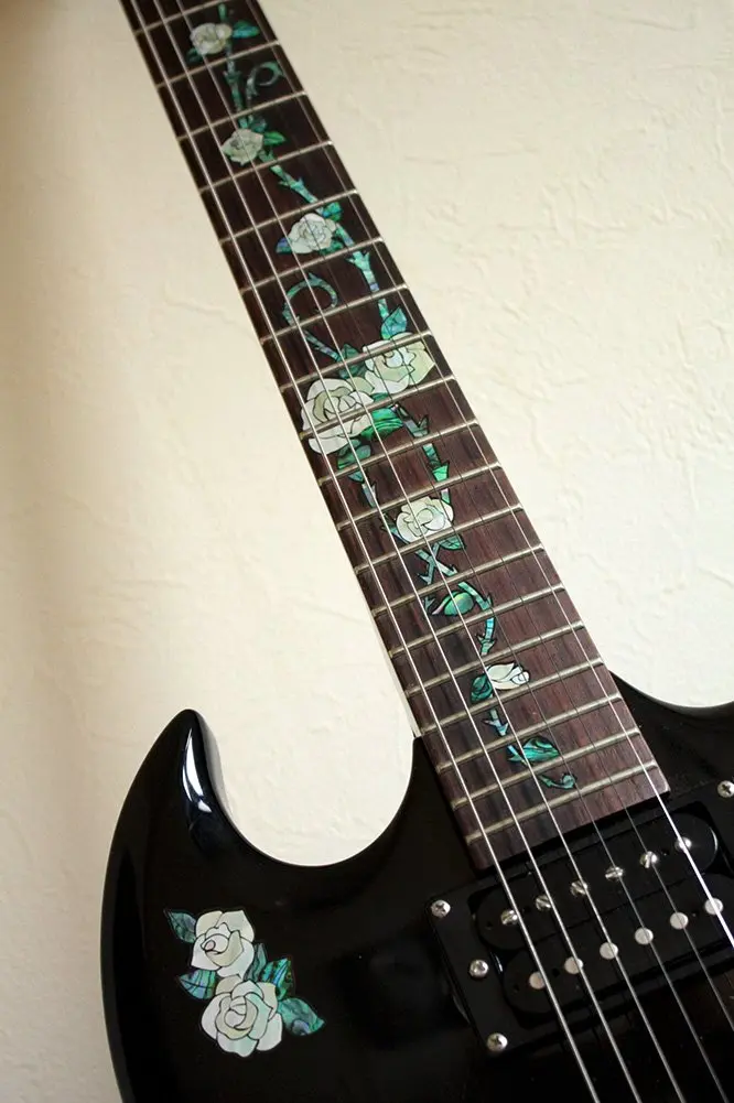 Inlaystickers Gypsy Rose Guitar Inlay Sticker | Real Shell Inlay for Acoustic & Classical Guitars - view 3