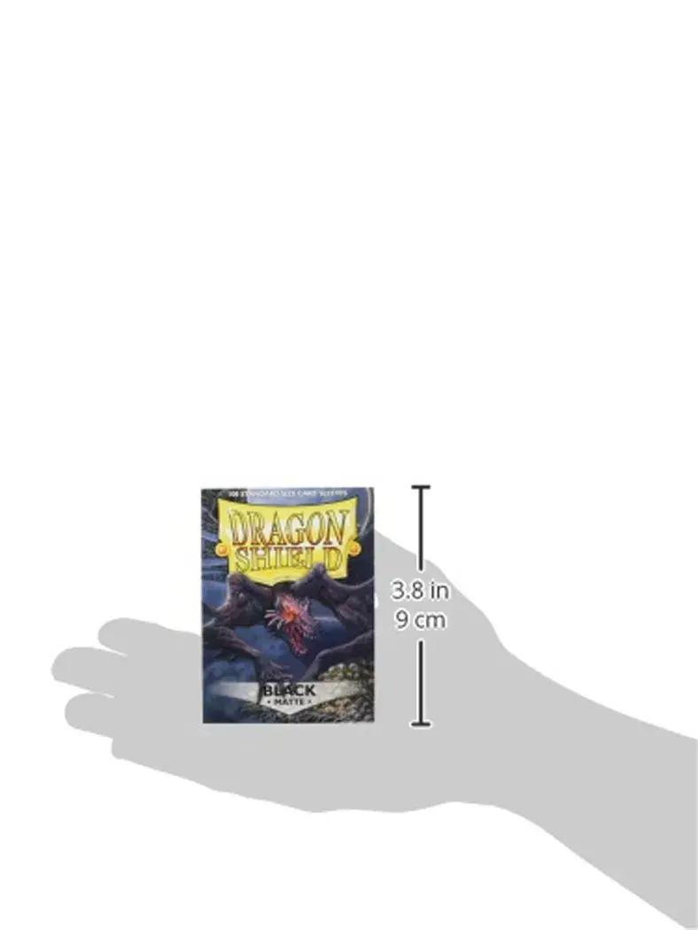 Dragon Shield Standard Size Matte Card Sleeves 100 CT Black | Smooth & Tough Premium TCG Sleeves - view 3