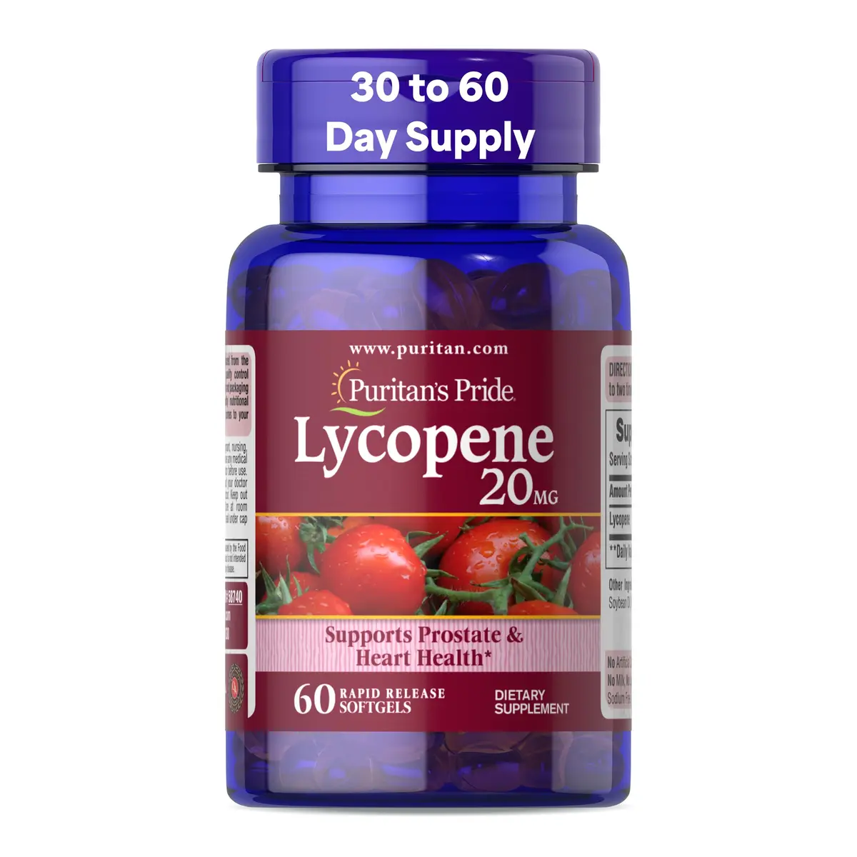 Puritan's Pride Lycopene 20mg | Powerful Antioxidant & Prostate Support (70-120 chars) - main product image