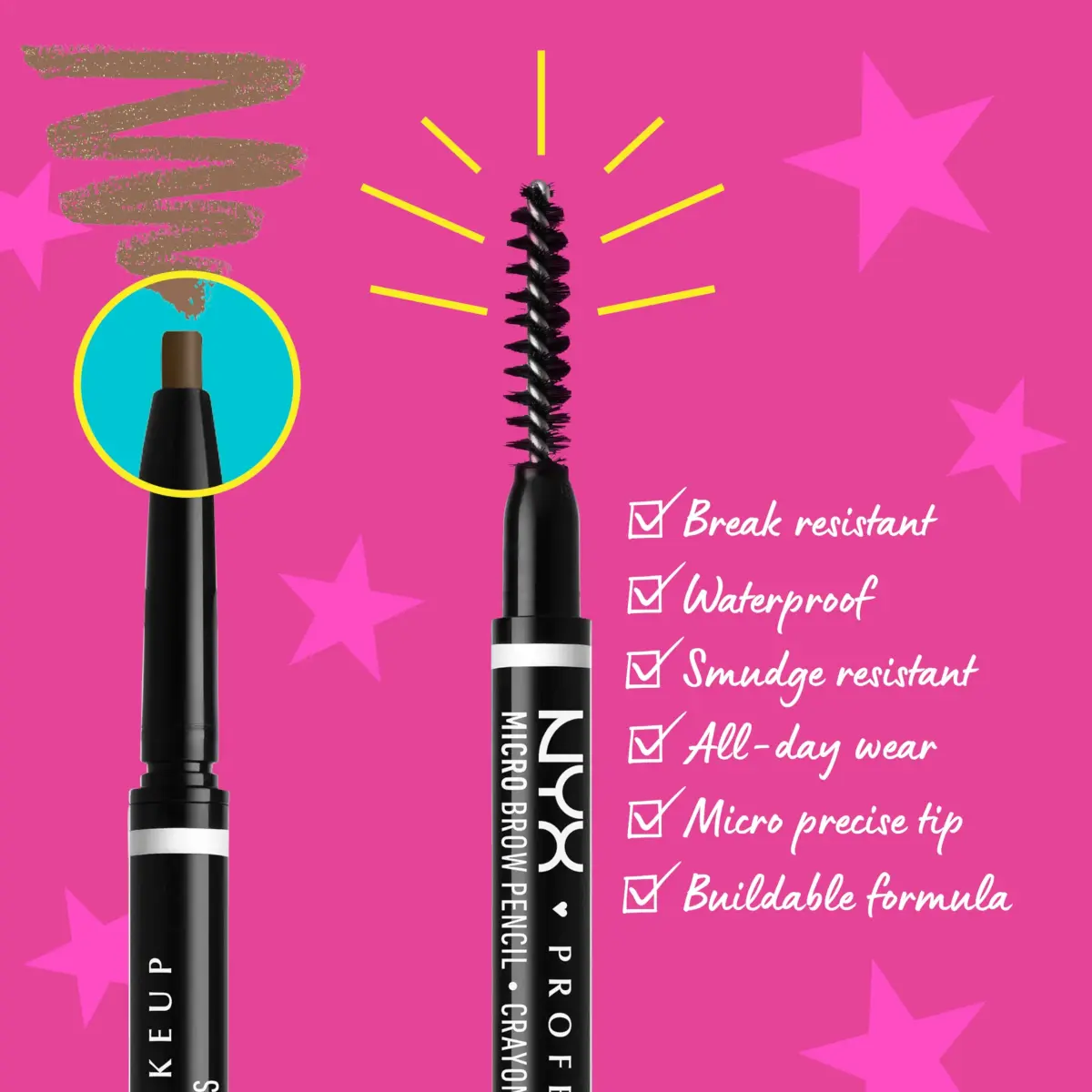 NYX PROFESSIONAL MAKEUP Micro Brow Pencil, Precise Tip, Waterproof, Vegan Eyebrow Pencil - Blonde (0.003 oz / 0.085 g) | Natural Fill for Sparse Brows - view 2