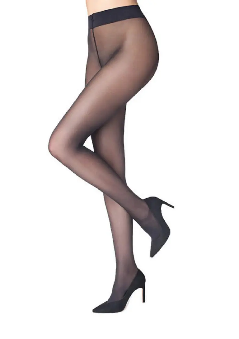 MARILYN Sheer Silky Tights 40 Denier | European Made, Dark Nude Fit (70-120 chars) - main product image
