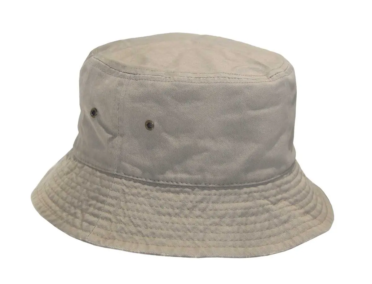 Newhattan Short Brim Visor Cotton Bucket Sun Hat Khaki Large/X-Large | Lightweight, breathable & foldable for outdoor sun protection - main product image