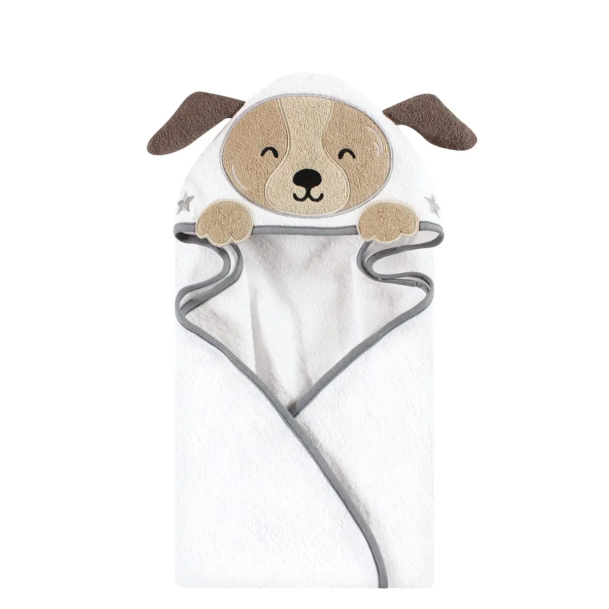Hudson Baby Unisex Baby Cotton Animal Face Hooded Towel, Astronaut Dog | 30x30 inch, Soft & Gentle - main product image