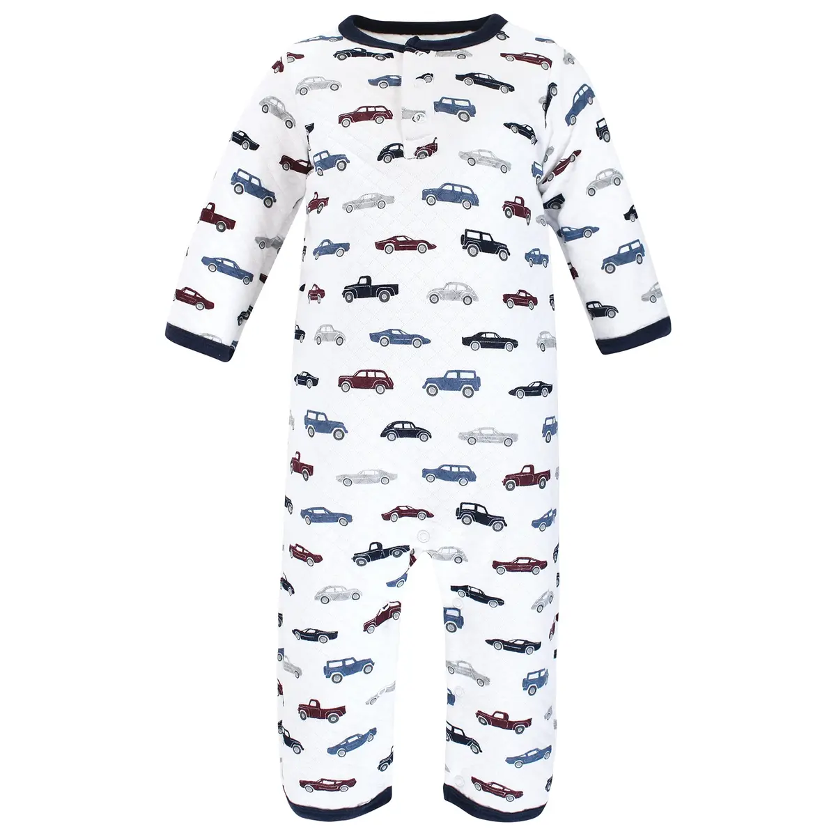 Hudson Baby Unisex Baby Premium Quilted Coveralls Cars 6-9 Months | Cozy, Durable Cotton - view 3