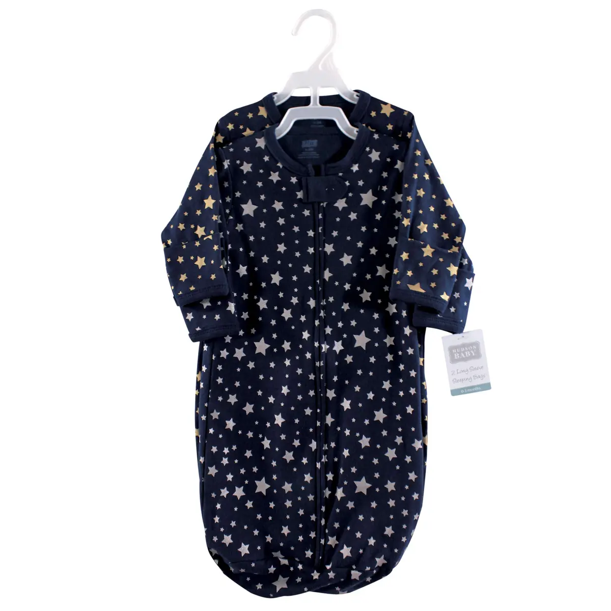 Hudson Baby Unisex Baby Cotton Long-Sleeve Wearable Sleeping Bag, 3-9 Months | Cozy, Safe Sleep Solution - view 2