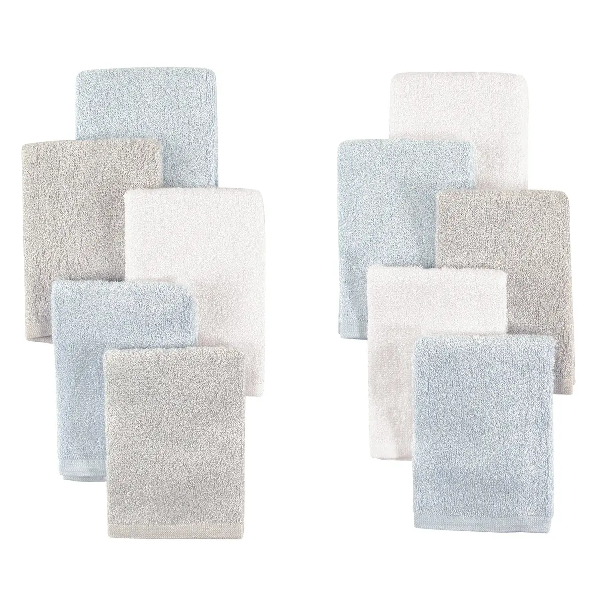 Little Treasure Unisex Baby Rayon from Bamboo Luxurious Washcloths Light Blue Gray | Soft, Durable & 10x10 Inches - main product image