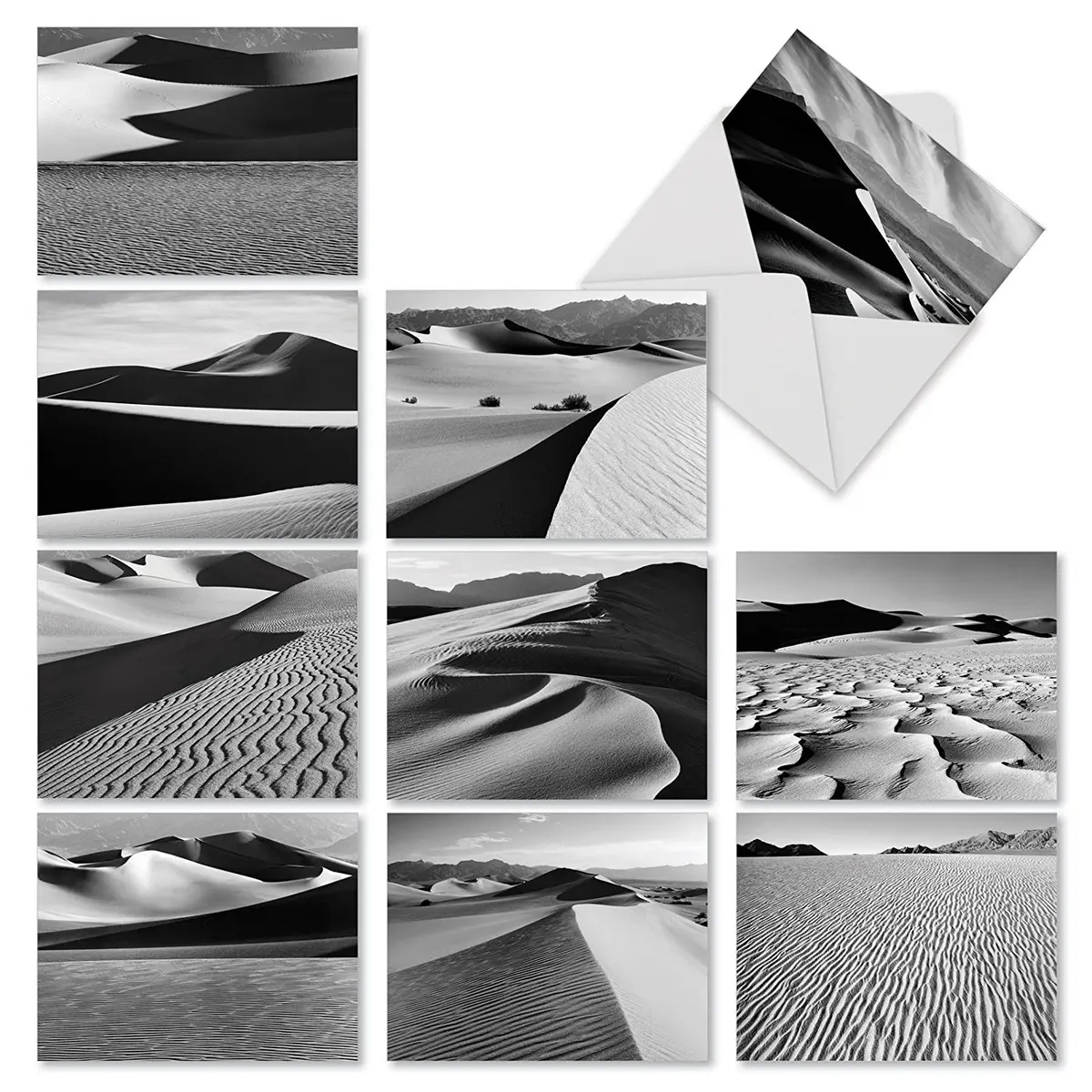The Best Card Company 10 Mini Boxed Notecards Sandy Terrain Photos | Assorted Blank Greeting Cards for All Occasions - main product image