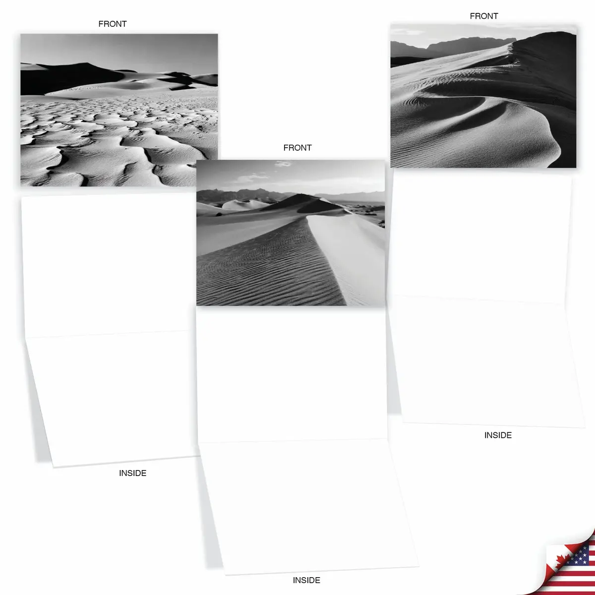 The Best Card Company 10 Mini Boxed Notecards Sandy Terrain Photos | Assorted Blank Greeting Cards for All Occasions - view 2