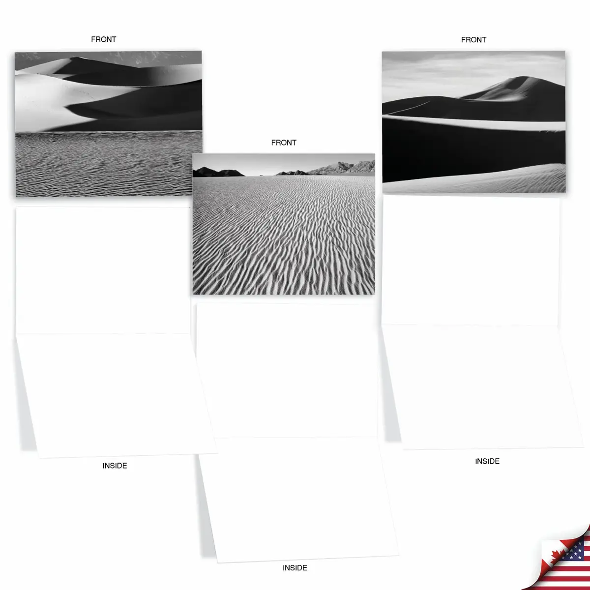 The Best Card Company 10 Mini Boxed Notecards Sandy Terrain Photos | Assorted Blank Greeting Cards for All Occasions - view 3