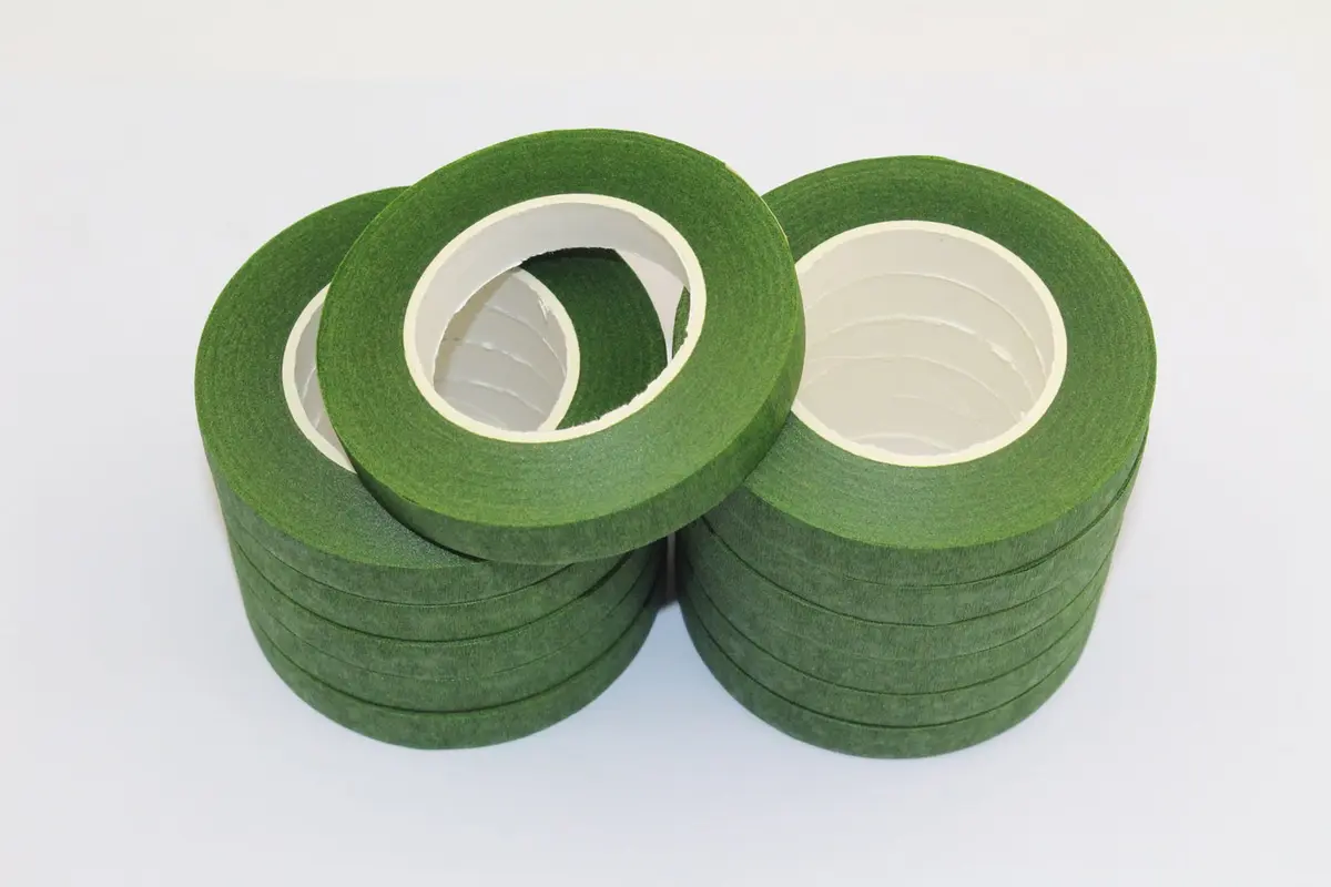 DECORA Floral Tape 1/2 inch x 30 yard | Dark Green, Self-Sealing for Floral Arranging - view 3
