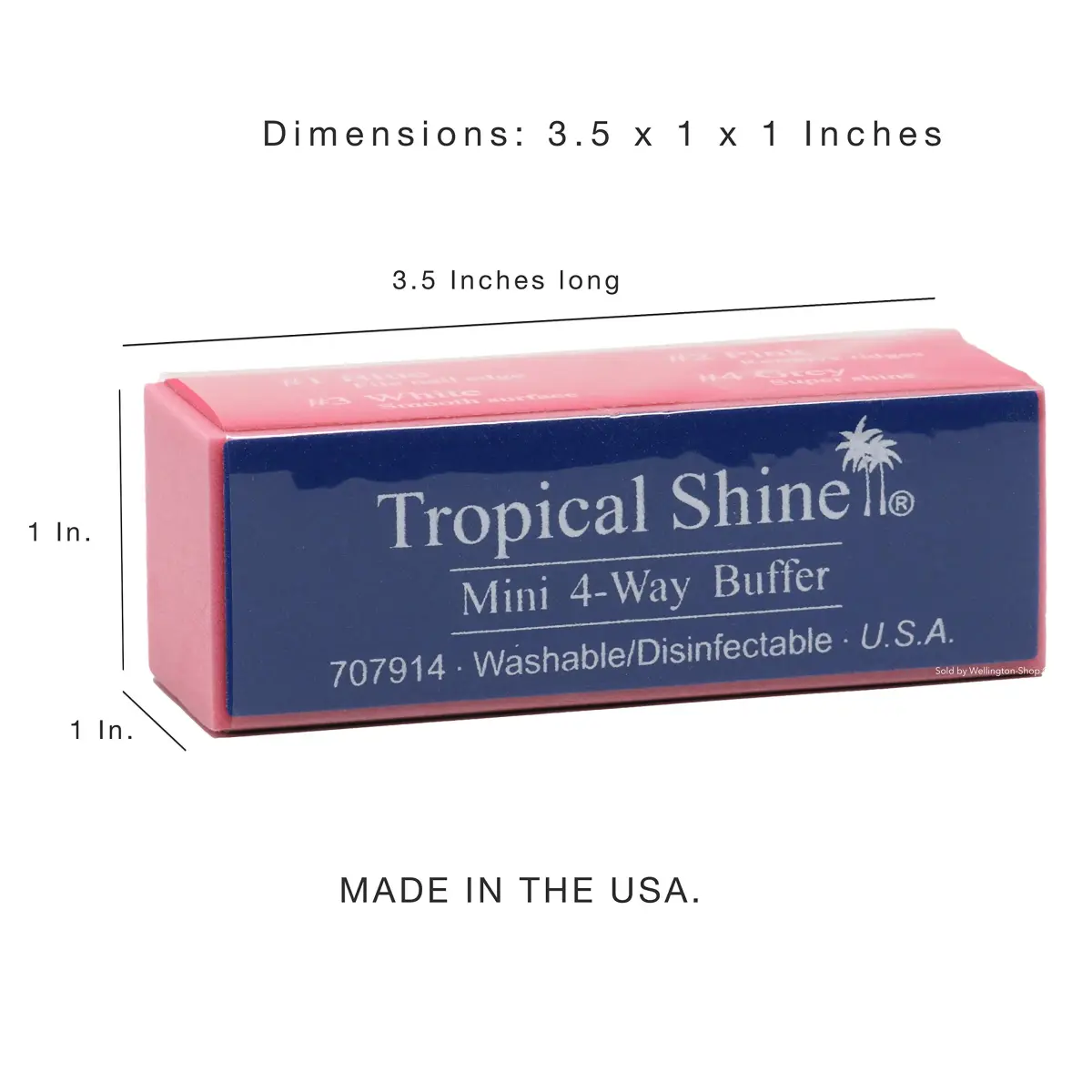 Tropical Shine Mini 4 Way Buffer Block (2 Pack) | Professional Nail Shaping, Smoothing, and Polishing Tool - view 5