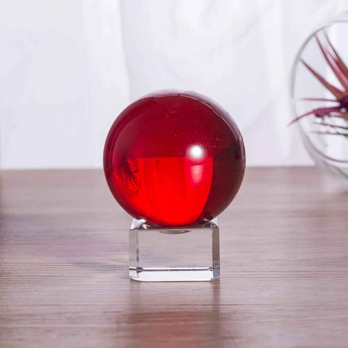 LONGWIN 40mm (1.6 inch) Solid Fengshui Crystal Ball | Red, Lead-Free, Meditation & Decor - view 2