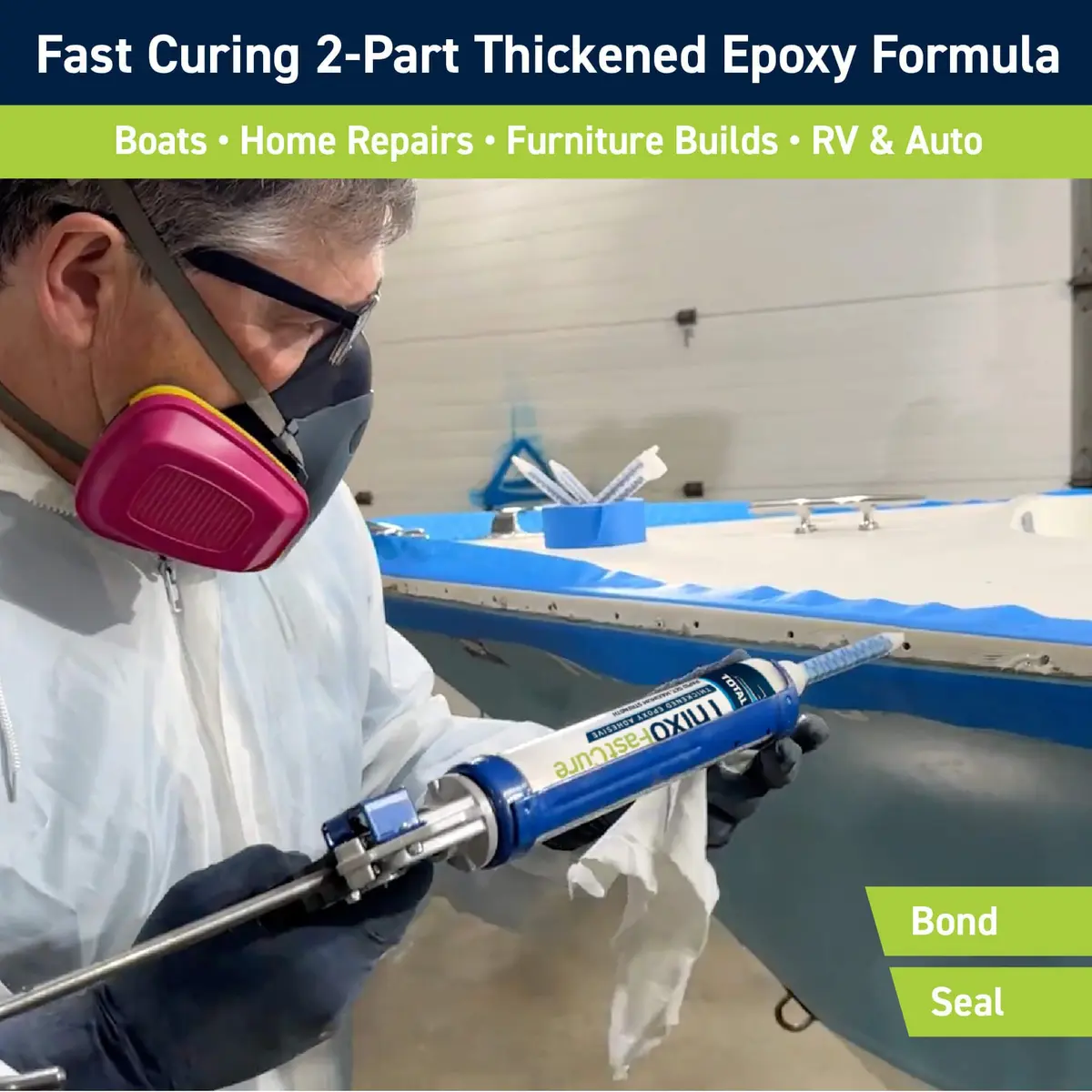 TotalBoat Thixo Fast Cure Epoxy Glue 185ml (6.26 Fl Oz) | Fast-Setting Marine Adhesive - view 2