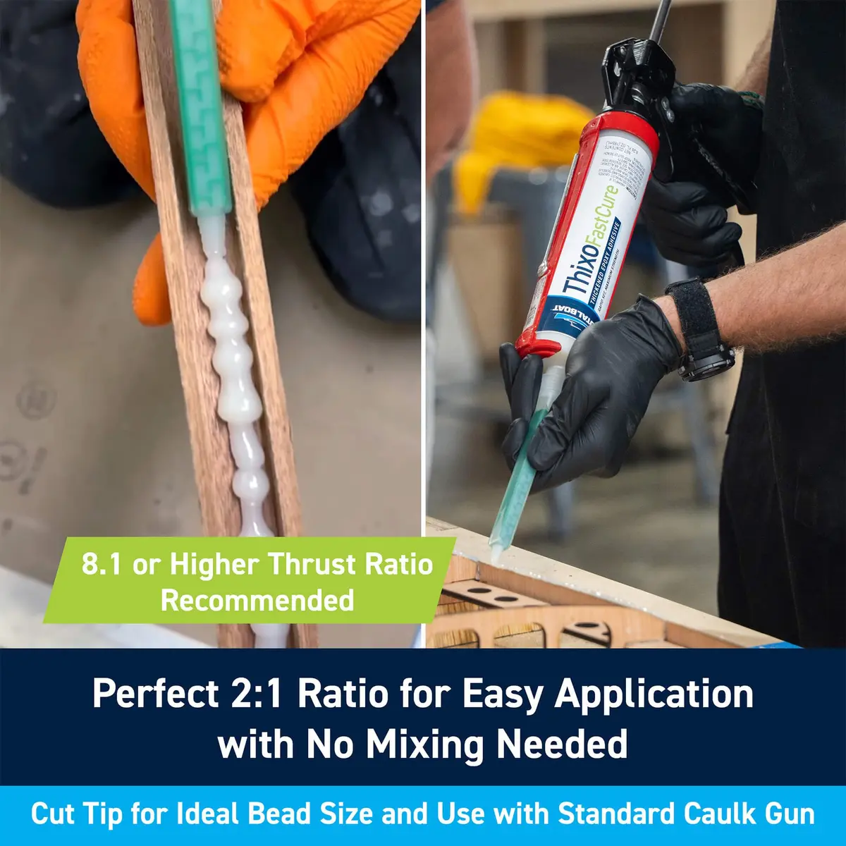 TotalBoat Thixo Fast Cure Epoxy Glue 185ml (6.26 Fl Oz) | Fast-Setting Marine Adhesive - view 4