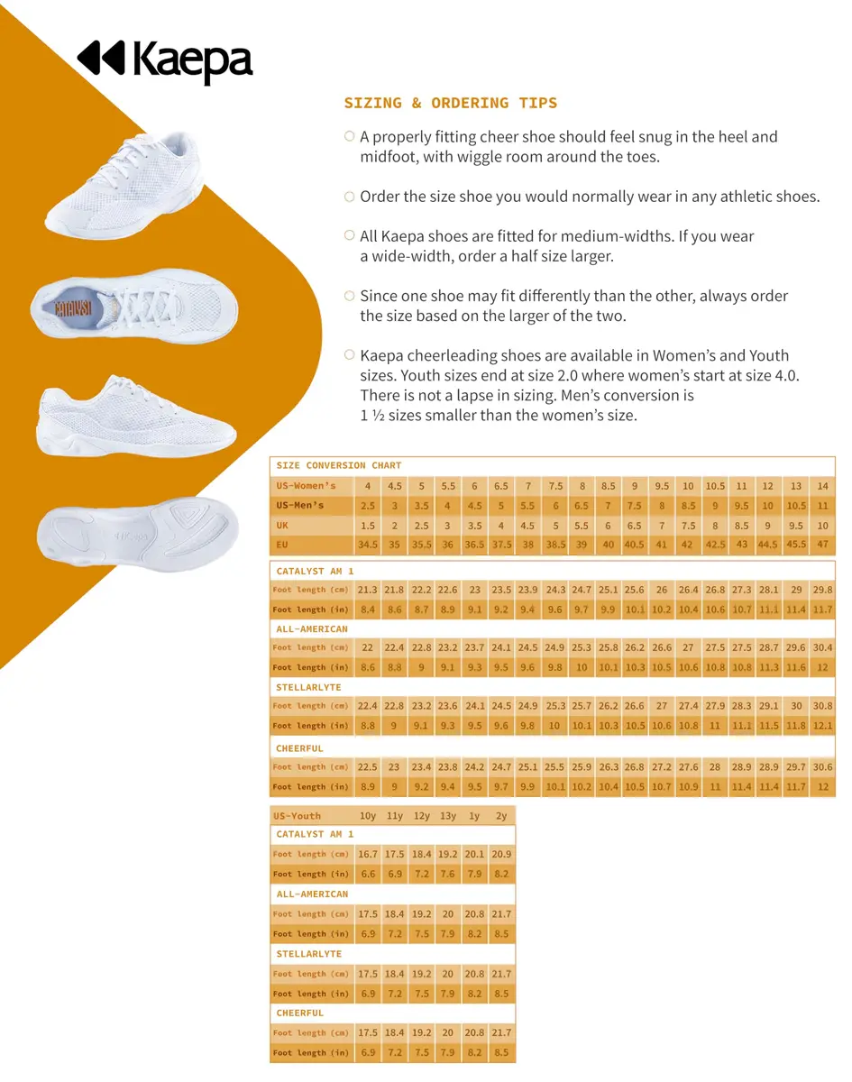 Kaepa Cheerful White Cheer Shoes for Women, Size 6 | 120 Color Combinations for Cheerleading - view 8