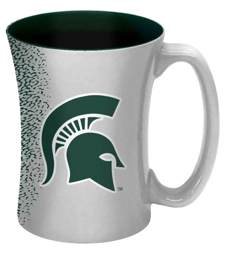 Boelter Brands NCAA Michigan State Spartans Mocha Mug 14-ounce | Unique Sculpted Design, Colorful Team Graphics, Microwave & Dishwasher Safe - main product image