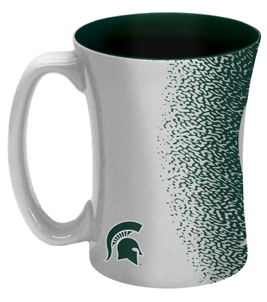 Boelter Brands NCAA Michigan State Spartans Mocha Mug 14-ounce | Unique Sculpted Design, Colorful Team Graphics, Microwave & Dishwasher Safe - view 3
