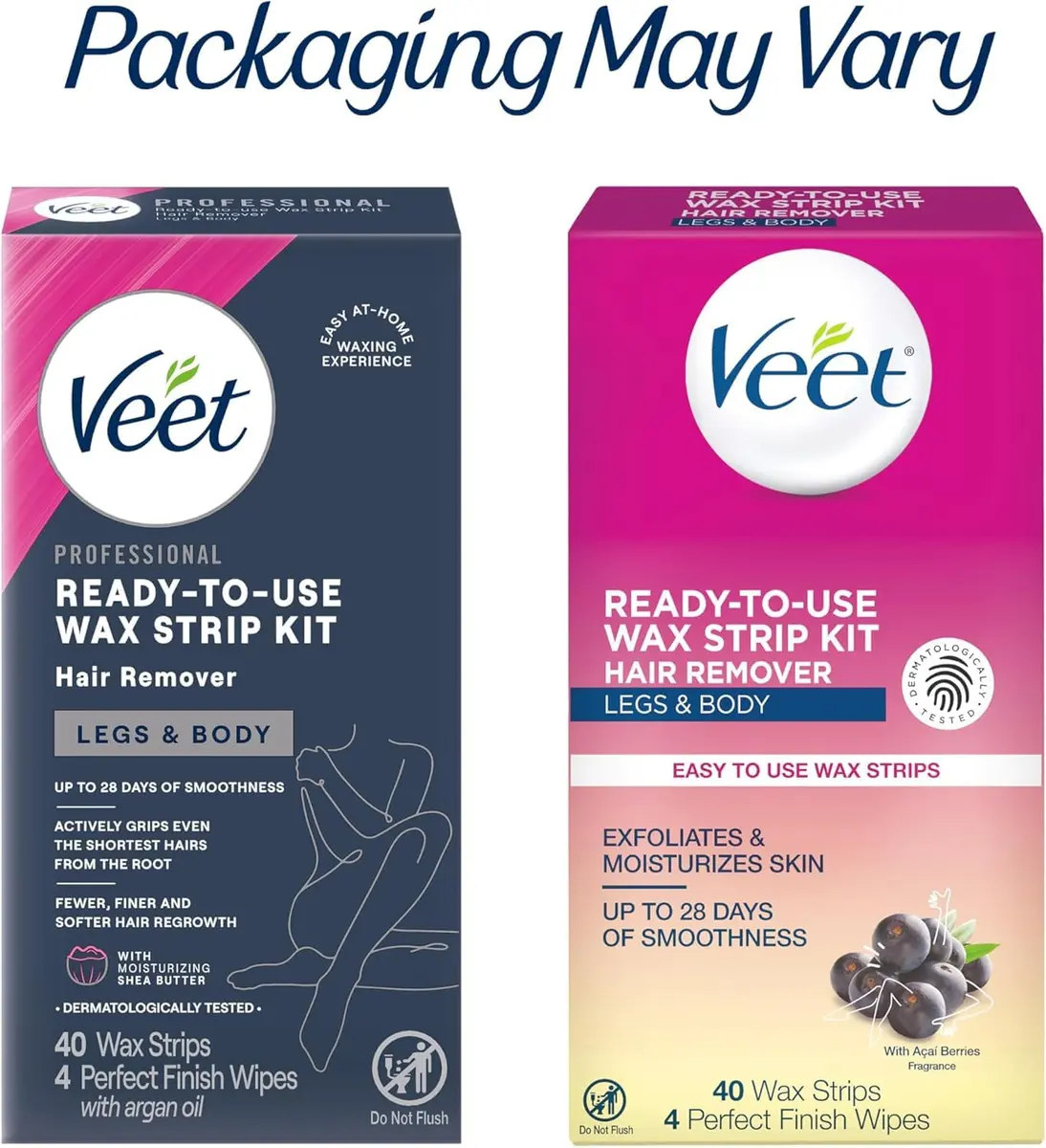 Veet Ready-To-Use Waxing Kit for Women, 44 Count (Pack of 3) | Effortless Hair Removal at Home - view 2