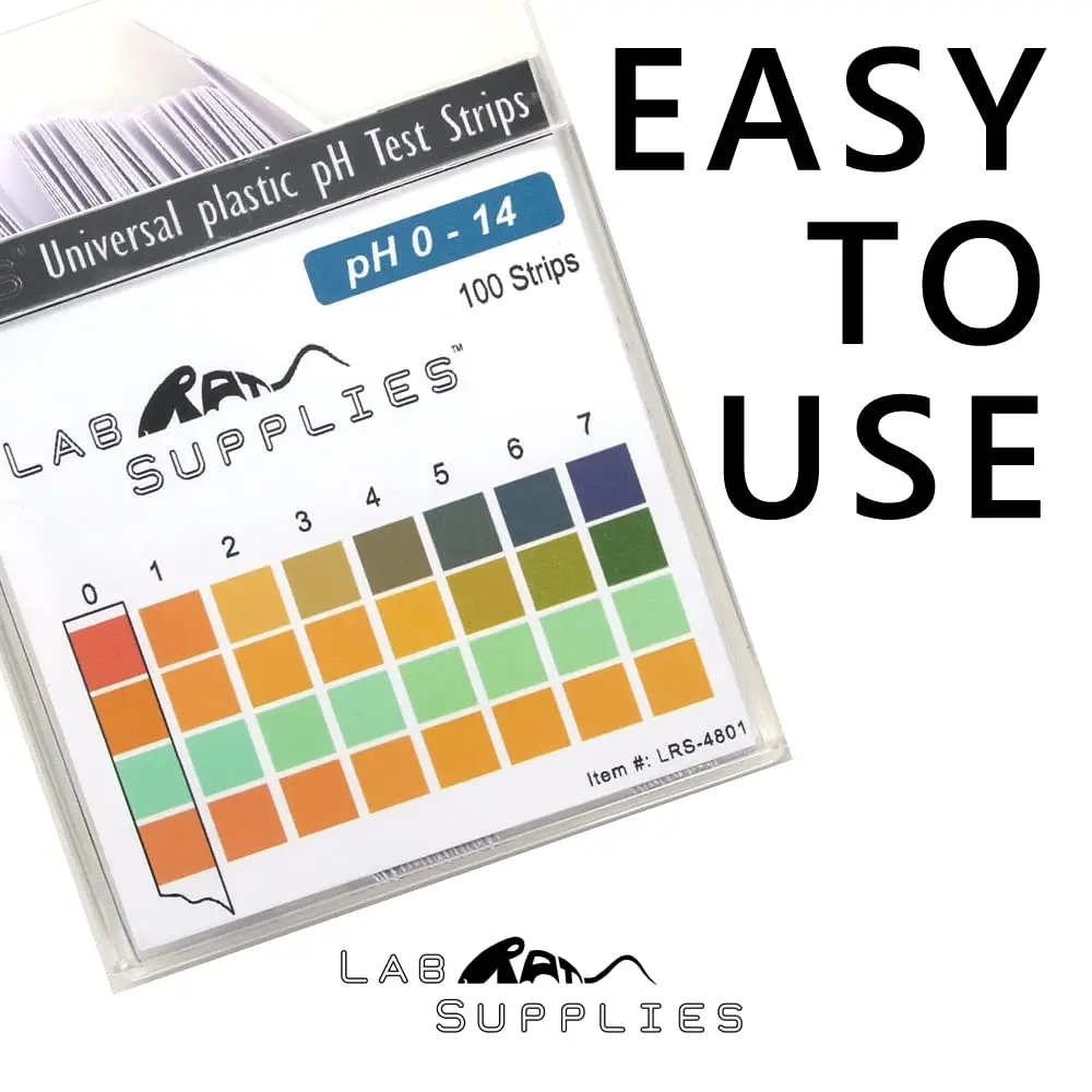 LabRat Supplies Universal pH Test Strips 0-14 pH (100 Count) | Accurate Acidity & Alkalinity Testing - view 5