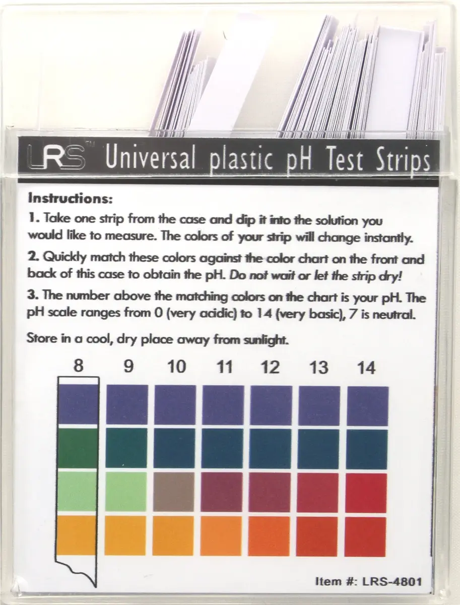 LabRat Supplies Universal pH Test Strips 0-14 pH (100 Count) | Accurate Acidity & Alkalinity Testing - view 2