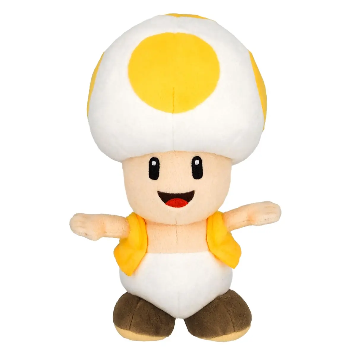 Sanei Super Mario All Star Collection Yellow Toad 8" Plush | Video Game Character Toy - view 2