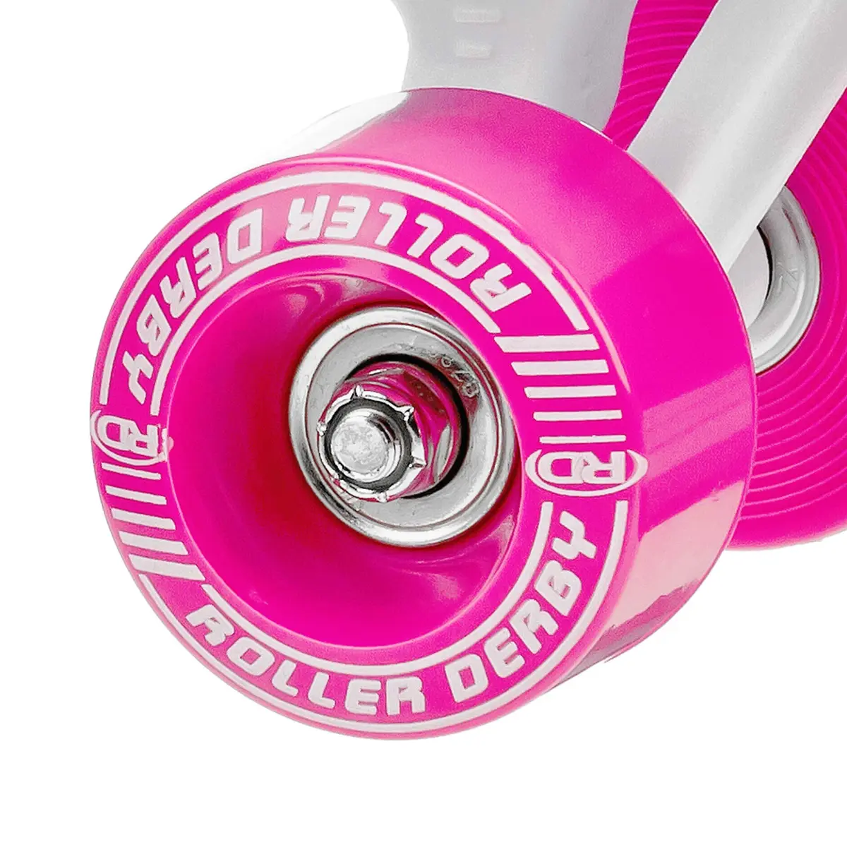 Roller Derby FireStar Youth Girl's Roller Skate White/Pink Size 1 | Comfortable & Stylish for Beginners - view 3
