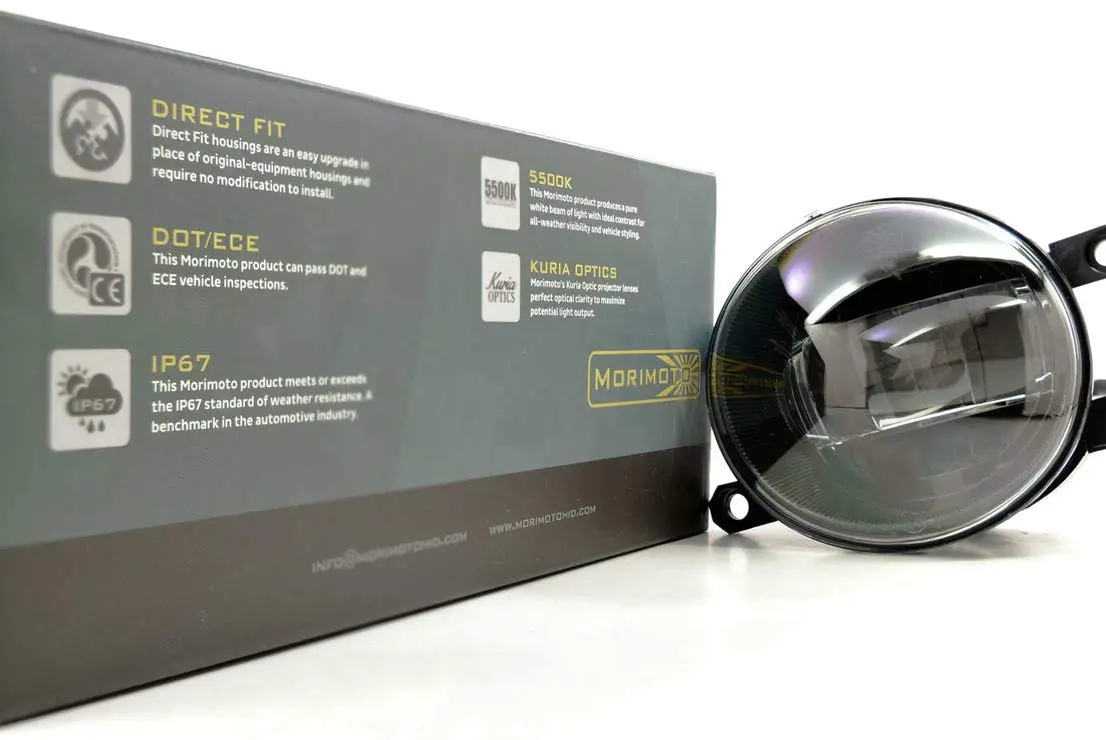 Morimoto XB LED Foglights Type T 1 pair | Super Bright 5000K White LED, DOT Approved, UV Resistant, 10 Year Warranty - view 4