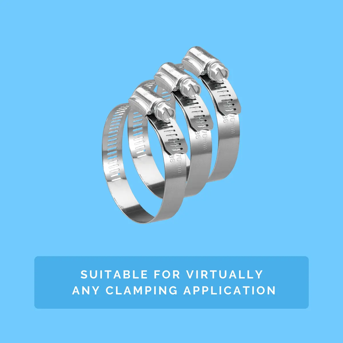 Koehler Stainless Steel Hose Clamp Box (Size SAE 36) | Versatile & Heavy-Duty (70-120 chars) - view 4