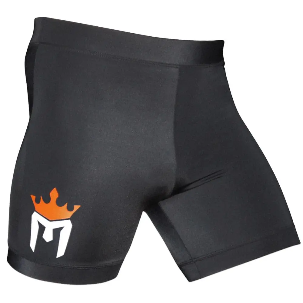 Meister MMA Crown Vale Tudo Fight Shorts - Black - 38/39 | Microfiber, Fitted, MMA & Kickboxing - main product image