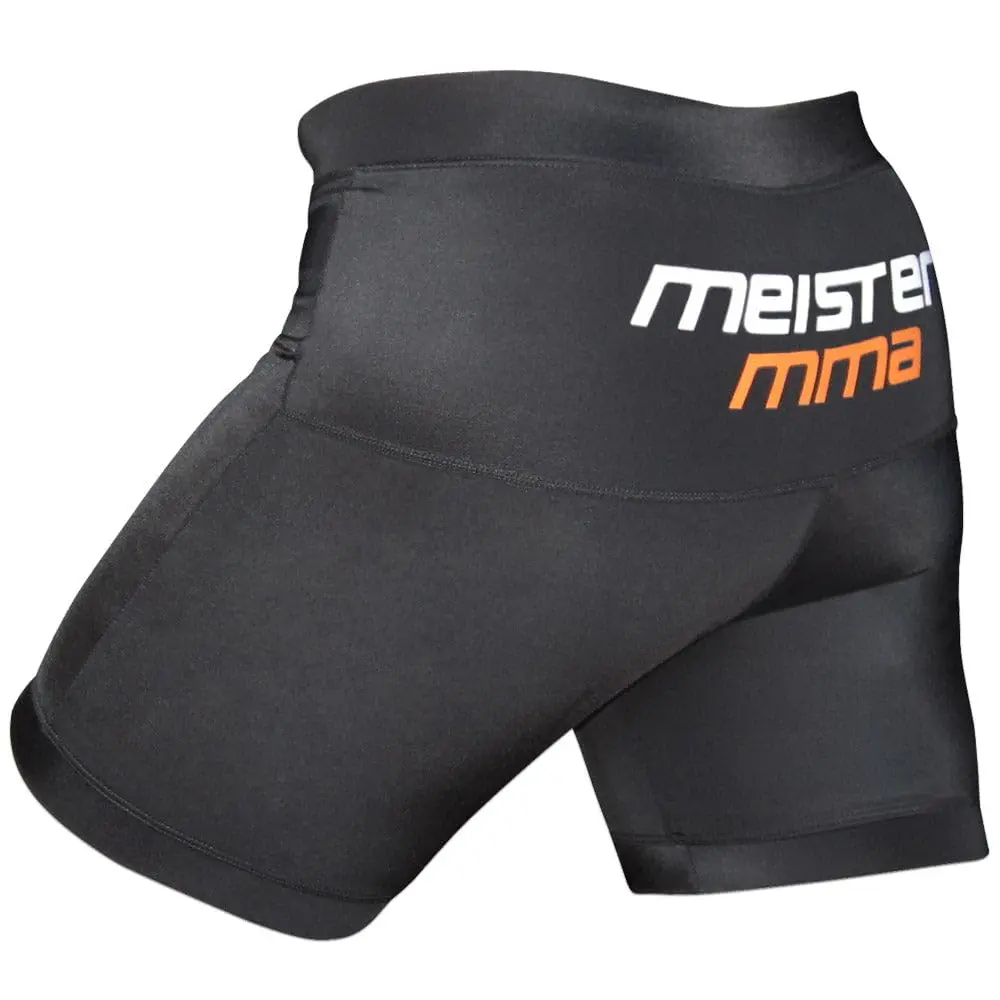 Meister MMA Crown Vale Tudo Fight Shorts - Black - 38/39 | Microfiber, Fitted, MMA & Kickboxing - view 2