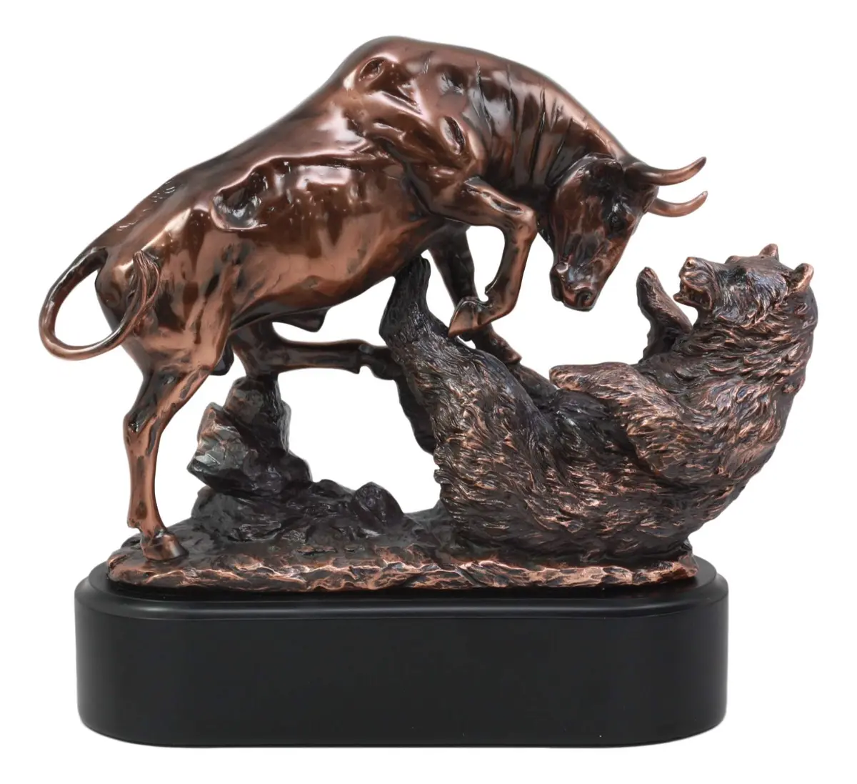 Ebros Gift Stock Market Bull & Bear Figurine Set | Investment Decor for Professionals & Collectors - main product image