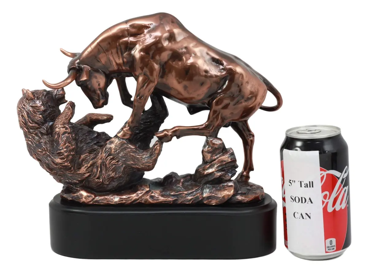 Ebros Gift Stock Market Bull & Bear Figurine Set | Investment Decor for Professionals & Collectors - view 5