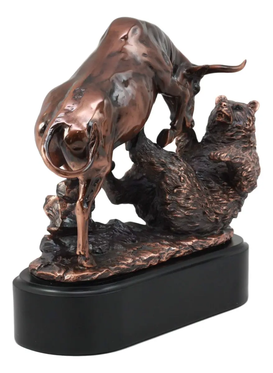 Ebros Gift Stock Market Bull & Bear Figurine Set | Investment Decor for Professionals & Collectors - view 4