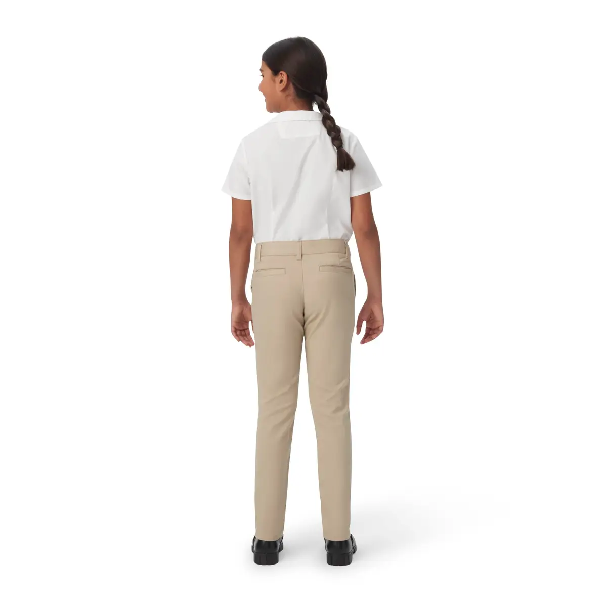 French Toast Girls' Skinny Fit Stretch Twill Pant, Khaki, 7 | School Uniform Essential with Stretch & Comfort - view 5