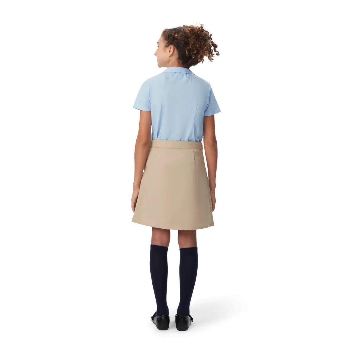 French Toast Girls' Adjustable Waist 2-Tab Scooter, Black, Size 8 | School Uniform Skirt with Built-in Shorts - view 6