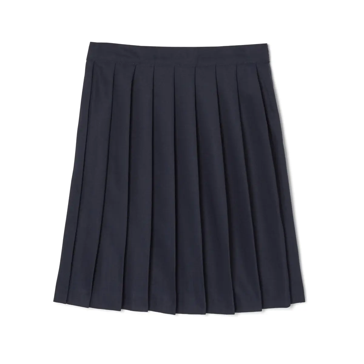 French Toast Girls' Adjustable Waist Mid Length Pleated Skirt, Navy, 12 | Classic Schoolwear for Girls - main product image