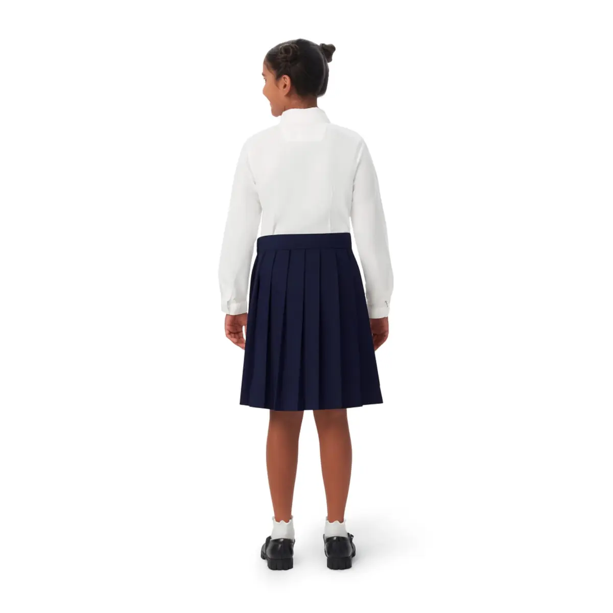 French Toast Girls' Adjustable Waist Mid Length Pleated Skirt, Navy, 12 | Classic Schoolwear for Girls - view 2