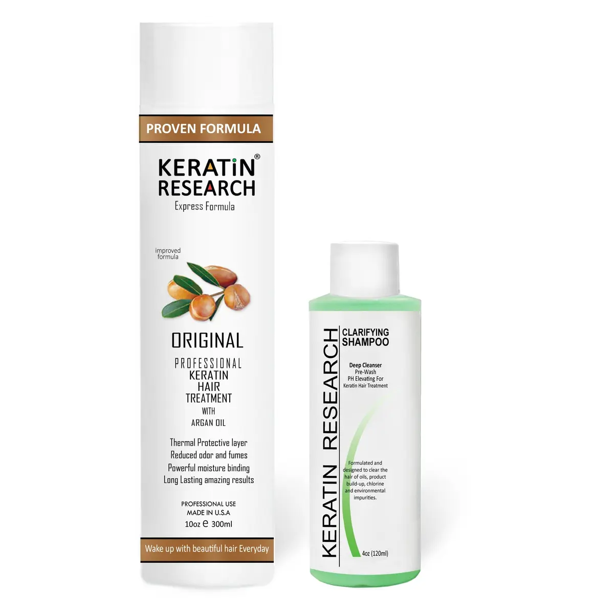 KERATIN RESEARCH Brazilian Keratin Hair Treatment 10oz | Long-Lasting Organic Smoothing - main product image