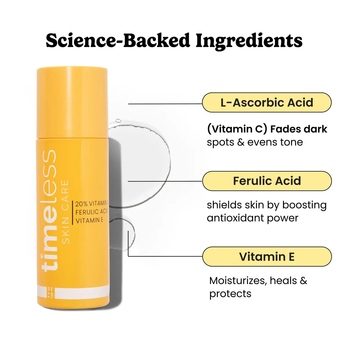 Timeless 20% Vitamin C + E Ferulic Acid Serum 118ml (4 Fl Oz) | Brightens Skin & Supports Collagen - view 2