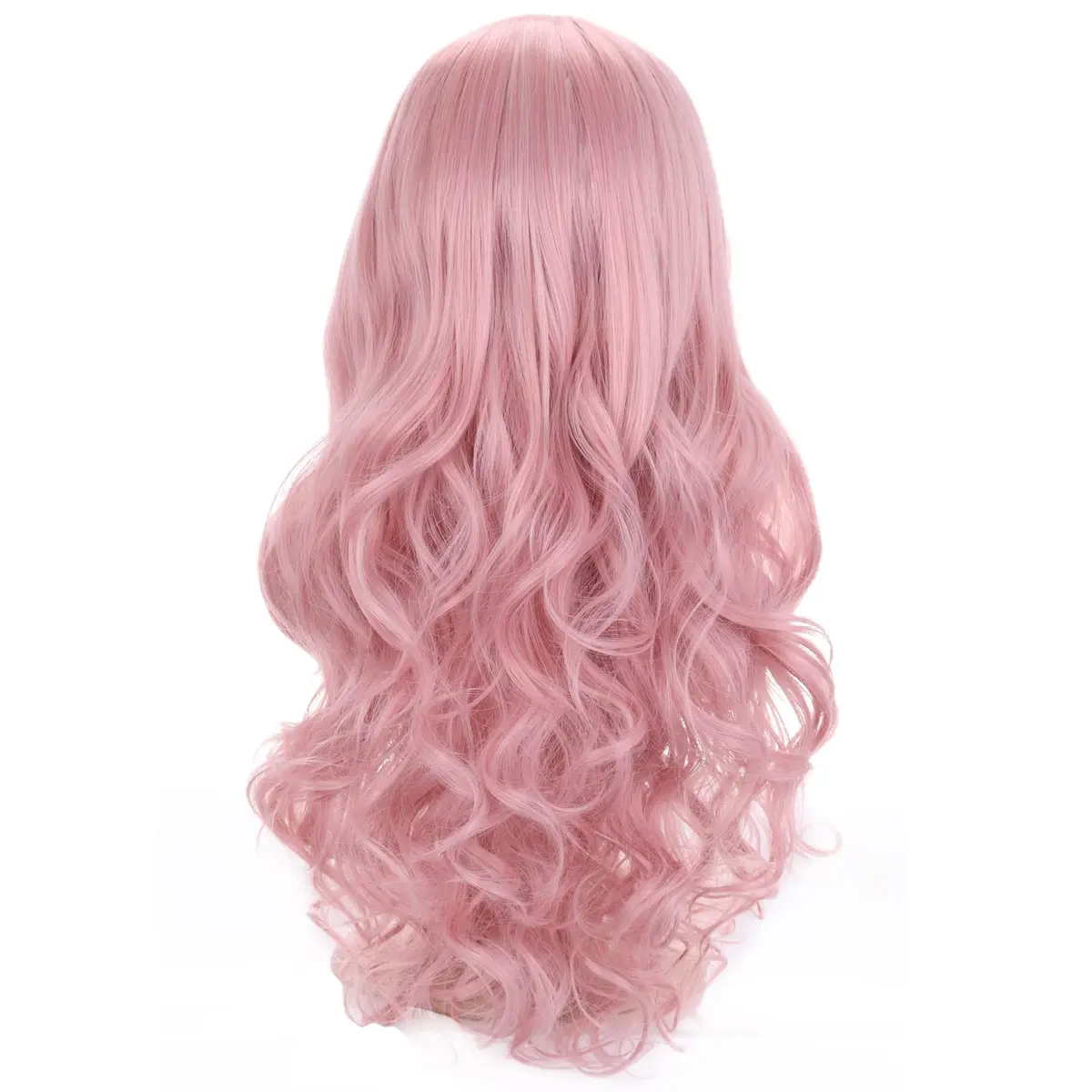 BERON Woman Pink Wig Long Wavy 24 Inch | Heat-Resistant Synthetic Hair for Women - view 4