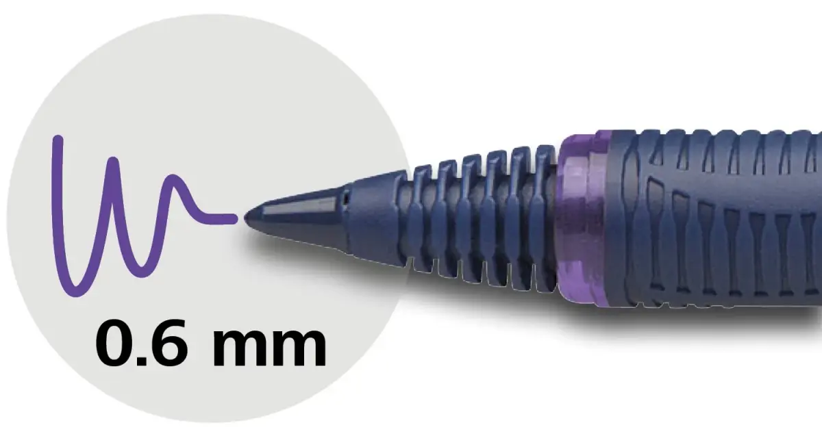 Schneider One Business Rollerball Pen, 0.6mm Fine Tip, Violet Ink, Box of 10 | Smooth Ink Flow, ISO 14145-2 Waterproof - view 4