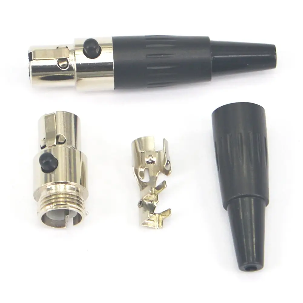 onelinkmore Mini XLR TA4F 4-Pin Female Inline Connector 2-Pack | Solder Type for Shure Wireless Bodypack Repair - view 3