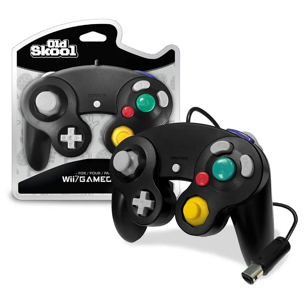 Old Skool GameCube/Wii Compatible Wired Controller - Black (18 Buttons, 1.83m Cable) - main product image