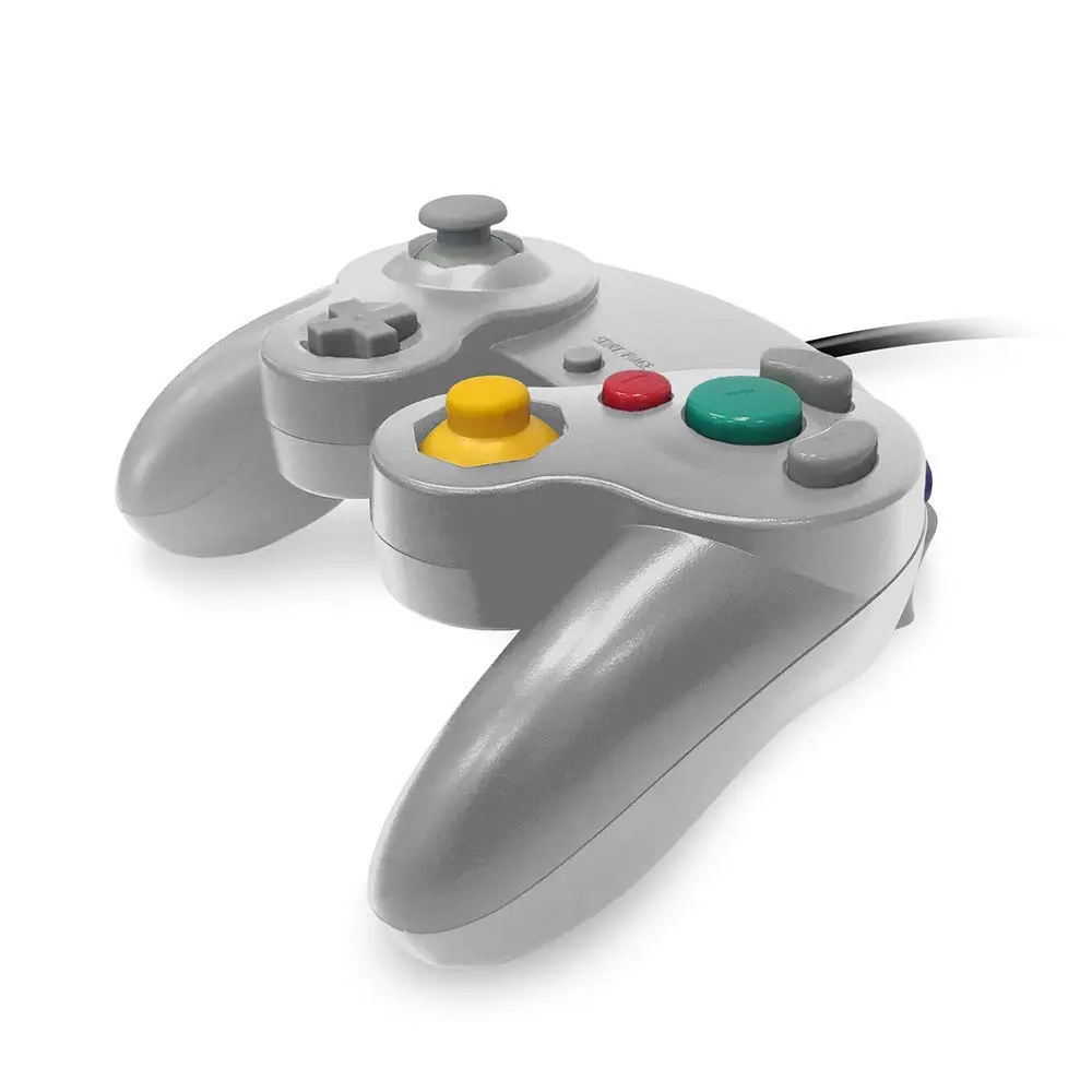 Old Skool Silver Wired Controller Compatible with GameCube/Wii | 1.8m Cable, Rumble Vibration - view 5