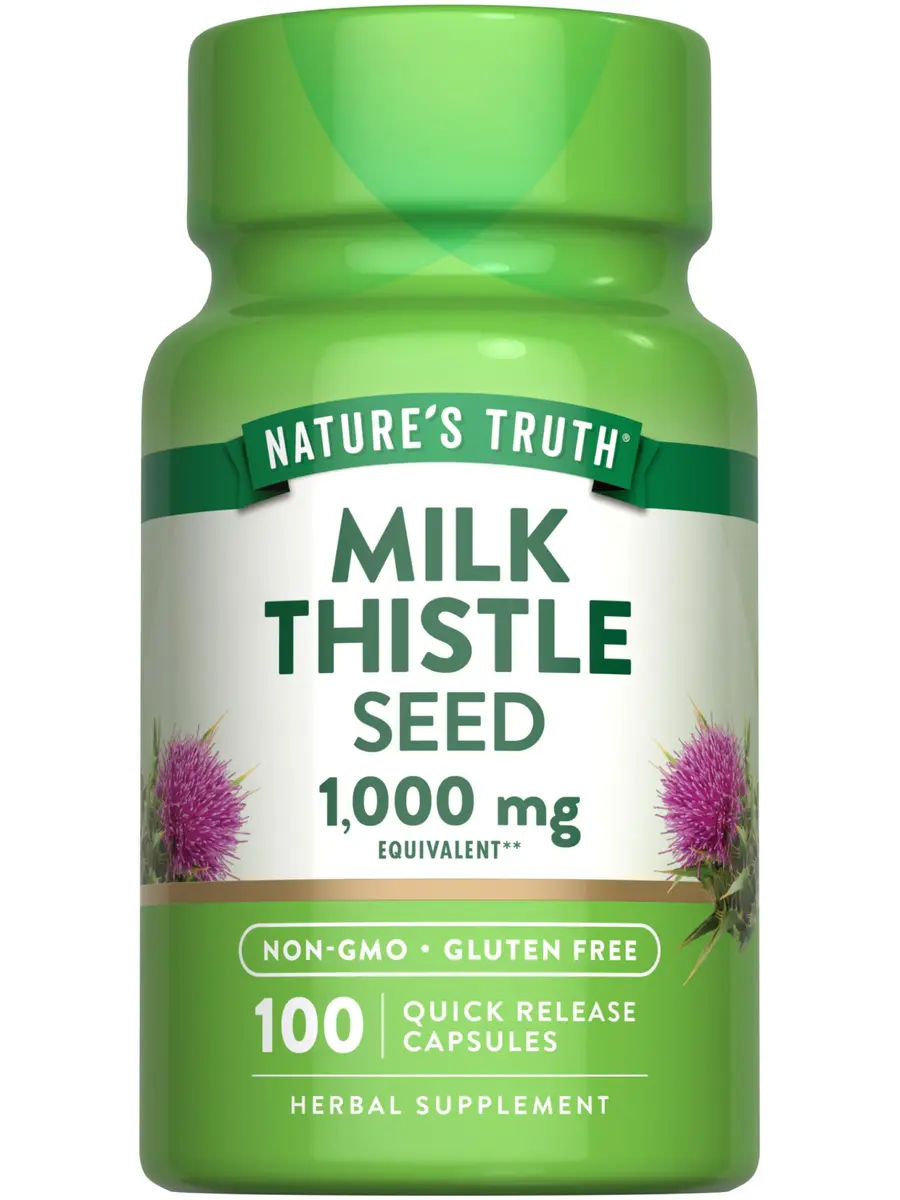 Nature's Truth Milk Thistle Seed Extract | Herbal Supplement | 100 Capsules - main product image