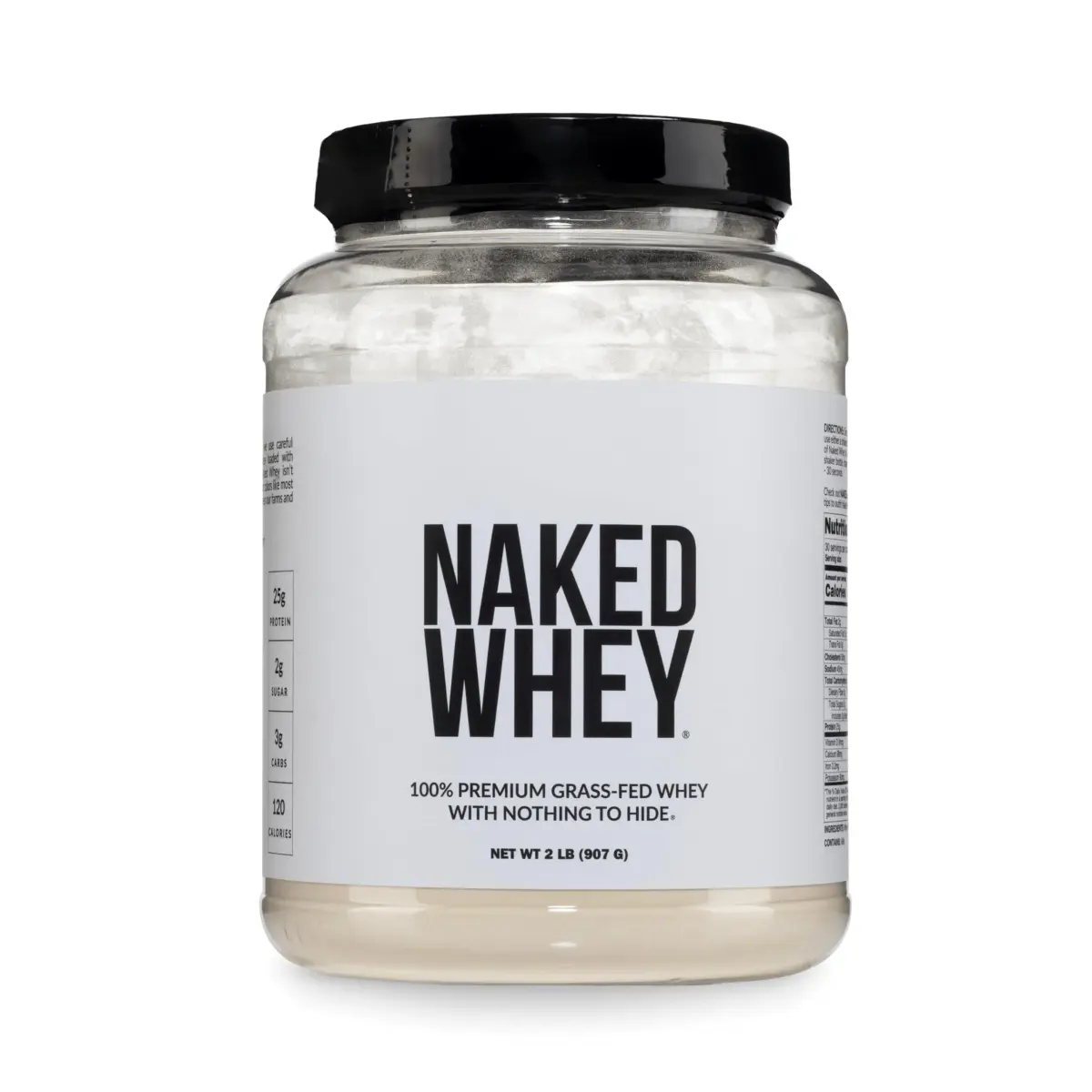 NAKED Whey Protein Powder 2 lb (907 g) | NSF Certified Grass-Fed Unflavored Protein - main product image